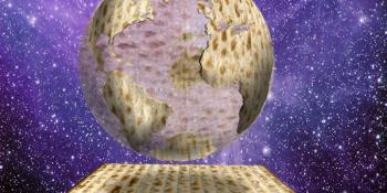 Avi Katz graphic for cover of "Interfaith Freedom Seder for the Earth," on 40th anniversary (2009) of original Freedom Seder. Copyright (c) 2009 by The Shalom Center